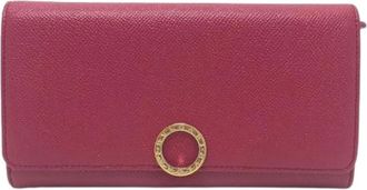 Bulgari Pre-owned Vintage Portemonnee - Dames - Vintage Accessoires - Rood - ONE Size - Leer - Vintage