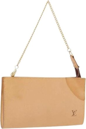Louis Vuitton Tweedehands Canvas Louis Vuitton tassen - Dames - Vintage Clutch - Beige - ONE Size - Vintage