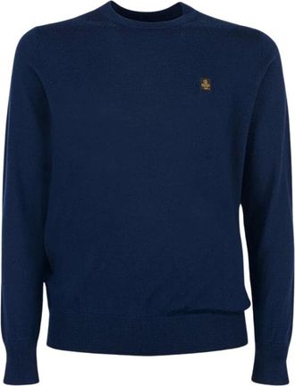 RefrigiWear Su&eacute;ter de punto con cuello redondo - Knitwear - Hombre - Azul - 2XL