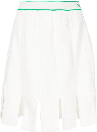 Bottega Veneta Squared-Frill Trim Knitted Skirt, Size M