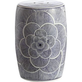Jonathan Y Designs Camellia 17 Ceramic Drum Garden Stool in Blue at Nordstrom