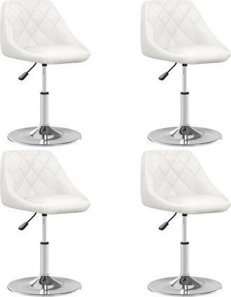 vidaXL Vidaxl - Sillas De Comedor 4 Unidades Cuero Sint&eacute;tico Blanco