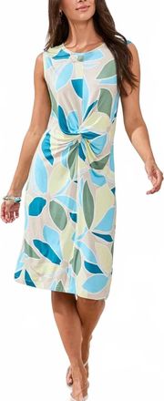 Tribal Sleeveless Midi Dress In Aqua Sky