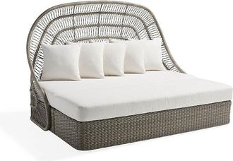 Frontgate Montoro Daybed Replacement Cushions - Standard, Restored Chalk - Frontgate