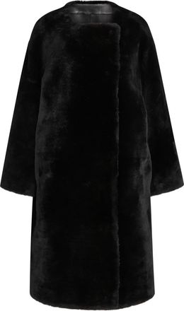 Toteme Shearling Coat - Black - 38 (UK10 / S)
