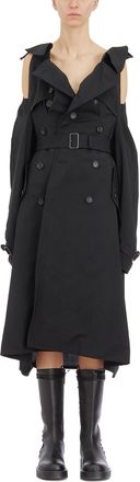 Junya Watanabe Womens Trench In Lana - Black Wool - Size Small