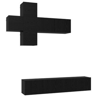 vidaXL Conjunto De Mueble De Tv 3 Pcs Madera De Ingenier&iacute;a Vidaxl