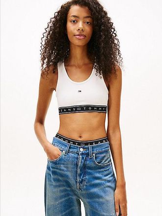 Tommy Hilfiger Racerback Slim Cropped Bra Top