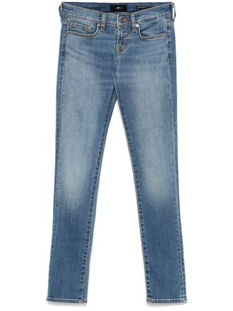 7 For All Mankind low-rise skinny jeans - women - Cotton/Elastane - 25 - Blue