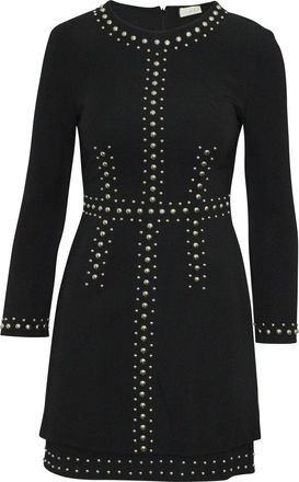 A.L.C. A. L.C. Madison Studded Cocktail Mini Dress in Black Viscose