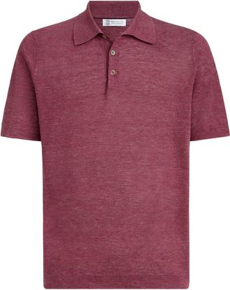 Brunello Cucinelli Brunello Cucinelli Poloshirt aus Leinen- und Baumwollmischung