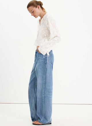 Mango Blusa cotone ricami floreali bianco - Donna - XS - MANGO