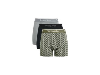 Tommy John Second Skin Modal 4 Boxer Brief 3-pack Mens Underwear Black/Monument/Golf Carts Four Leaf Clover : 2XL (44-46 Waist)