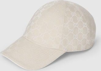 Gucci GG Cotton Canvas Baseball Hat, White