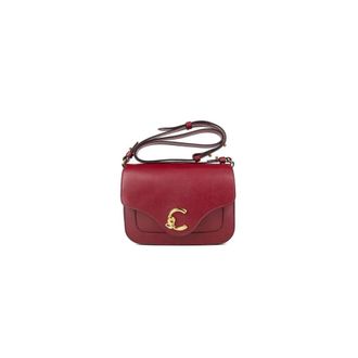 Coccinelle C-Me Kalf Handtas - Dames - Tassen - Rood - Maat: ONE Size Katoen