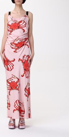 Msgm Multicolor Silk Casual Womens Dress