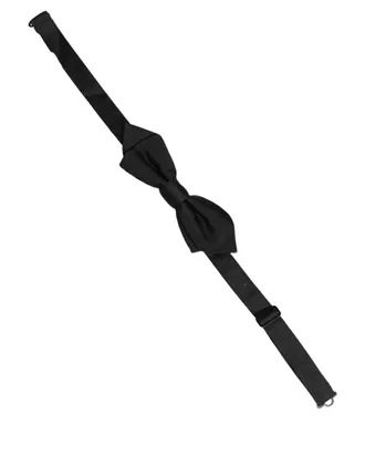 Dolce & Gabbana Silk Bow Tie - Black