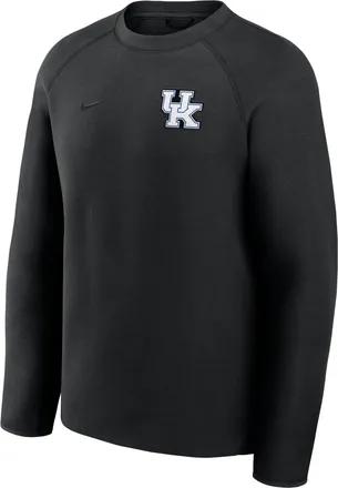 Nike Kentucky Tech Fleece Nike Mens College Pullover Crew in Black | 05L6912ZNKY-6DU
