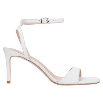 Estro & Luminara Elegant Leather Stiletto Sandals - female - Estro - High Heel Sandals - White - 6 UK - Shoes