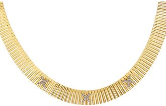 Meshmerise 18K Over Silver 0.12 Ct. Tw. Lab-Grown Diamond Necklace