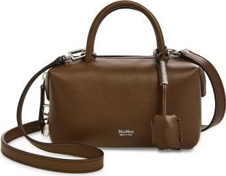 Max Mara Bowler Leather Bag in Dark Brown at Nordstrom
