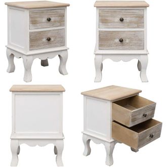 vidaXL Comodino 35x30x50 cm in Legno di Paulownia - Comodino vintage - Tavolino da salotto