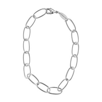 Federica Tosi Accessoires, Dames, Grijs, ONE Size, Zilverkleurige ketting van messing voor dames