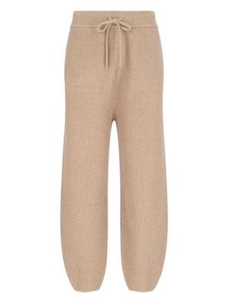 Polo Ralph Lauren ribbed-knit drawstring trousers - Neutrals