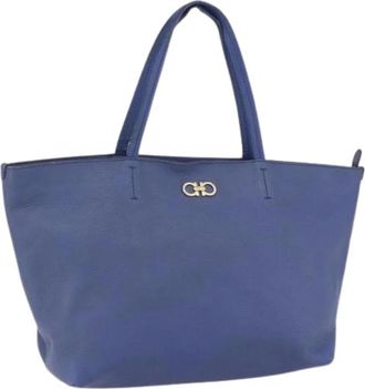 Ferragamo Pre-owned Tote Bags, female, Blue, Size: ONE SIZE Pre-owned Tote Bag