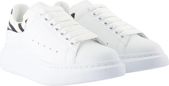 Alexander McQueen Womens Oversized Leather Sneaker White Calfskin