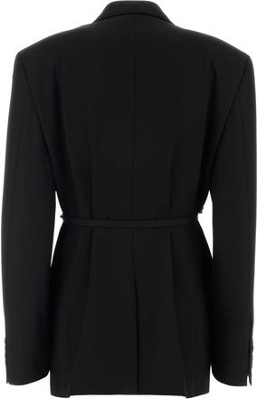 Balenciaga Womens Tailored Blazer Black Wool Polyester Cotton Blazers