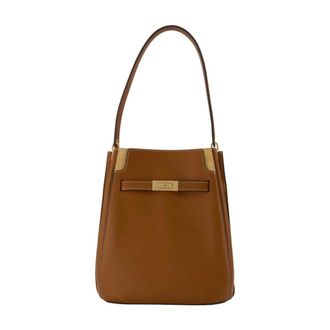 Tory Burch Tassen, Dames, Bruin, ONE Size, Leer, Lee Radziwill Bucket Bag
