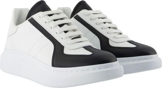 Alexander McQueen Mens Leather Colorblock Sneaker White Calfskin