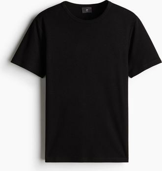 H&M T-Shirt in Slim Fit - Schwarz