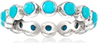 Ross-Simons Turquoise Eternity Band in Sterling Silver
