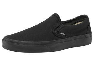 Vans Slip-On Sneaker VANS UA Classic Slip-On, Herren, Gr. 38,5, schwarz, Textil, unifarben, Schuhe Slip-On Sneaker, aus textilem Canvas-Material