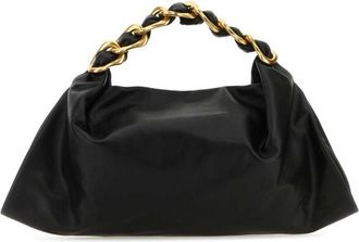 Burberry Black Leather Medium Swan Handbag