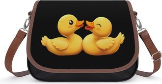Generic Yellow Rubber Ducks Crossbody Bags for Women Fashion Leather Shoulder Handbags With Adjustable Strap
