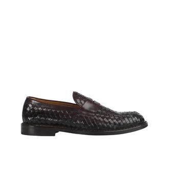 Doucal's Loafers, male, Brown, Size: 8 US Loafer in Woven Leather