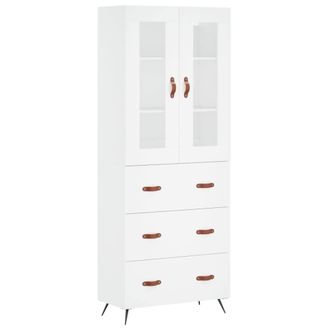 Berkfield Home Highboard White 69.5x34x180 cm Engineered Wood