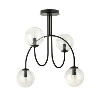 Wonderlamp Plaf&oacute;n de techo con estructura original y 4 esferas transparentes &oslash;40