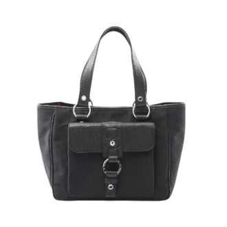 Bulgari Pre-owned Handbags, female, Black, Size: ONE SIZE Pre-owned Logo Mania Canvas Leather Handbag