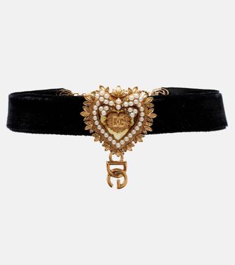 Dolce & Gabbana DG velvet choker