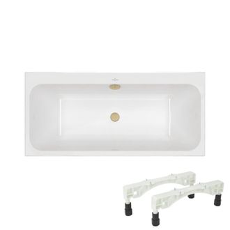 Villeroy & Boch Ba&ntilde;era Villeroy & Boch Architectura De 150 X 70 Cm, Con Instalaci&oacute;n A La Derecha, Patas Y Desag&uuml;e Wirquin Gold
