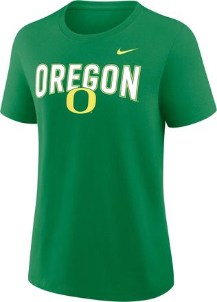 Nike Oregon Arch Logo Nike Womens College T-Shirt in Green | 01K930DUON-SYS