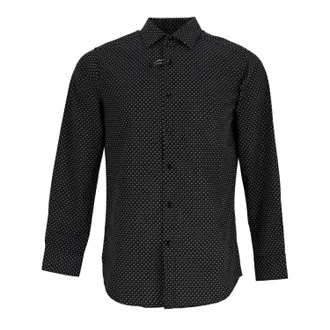 Scotch & Soda Herenoverhemd met lange mouwen en strepen (Zwart/Grijs)