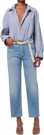 Citizens Of Humanity Palma Straight Leg Jeans In Lisbon Light Indigo