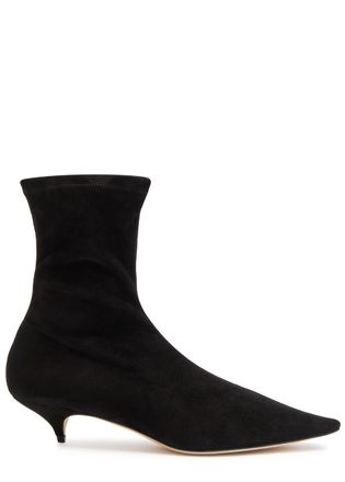 The Row The Row Liisa 40 Suede Ankle Boots - Black - 36 (IT36 / UK3)
