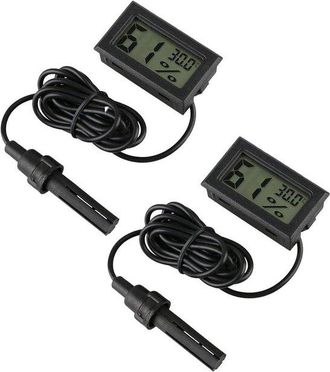 OEM Juego De 2 Term&oacute;metros E Higr&oacute;metros Digitales Para Mediciones Precisas De Temperatura Y Humedad