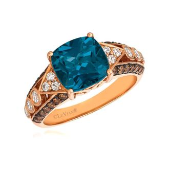 Le Vian Ladies Royal Blues Rings set in 14K Strawberry Gold